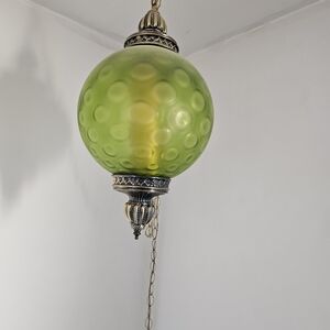 Vintage Green Hanging Light Fixture